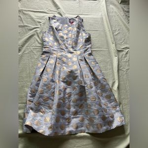 Vince Camuto Size 8 Dress Length 37” Side Pockets Pleated Zip Poly Rayon #900